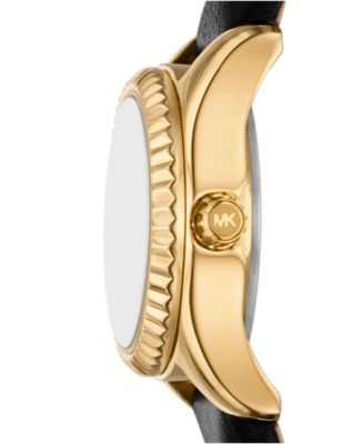 Women's Lexington Black Leather Watch, 19mm