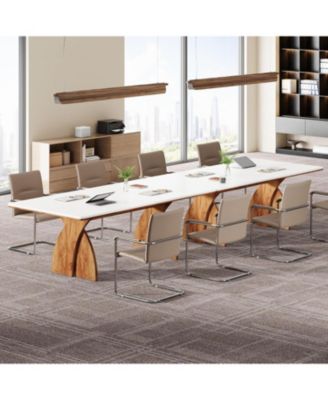 6FT Conference Table for 6-8 People, Meeting Table with Crossed Legs, Industrial Business Training Desk for Office Conference, Meeting Room