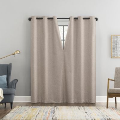 Aldwin Slub Texture Magnetic Closure 100% Blackout Grommet Curtain Panel