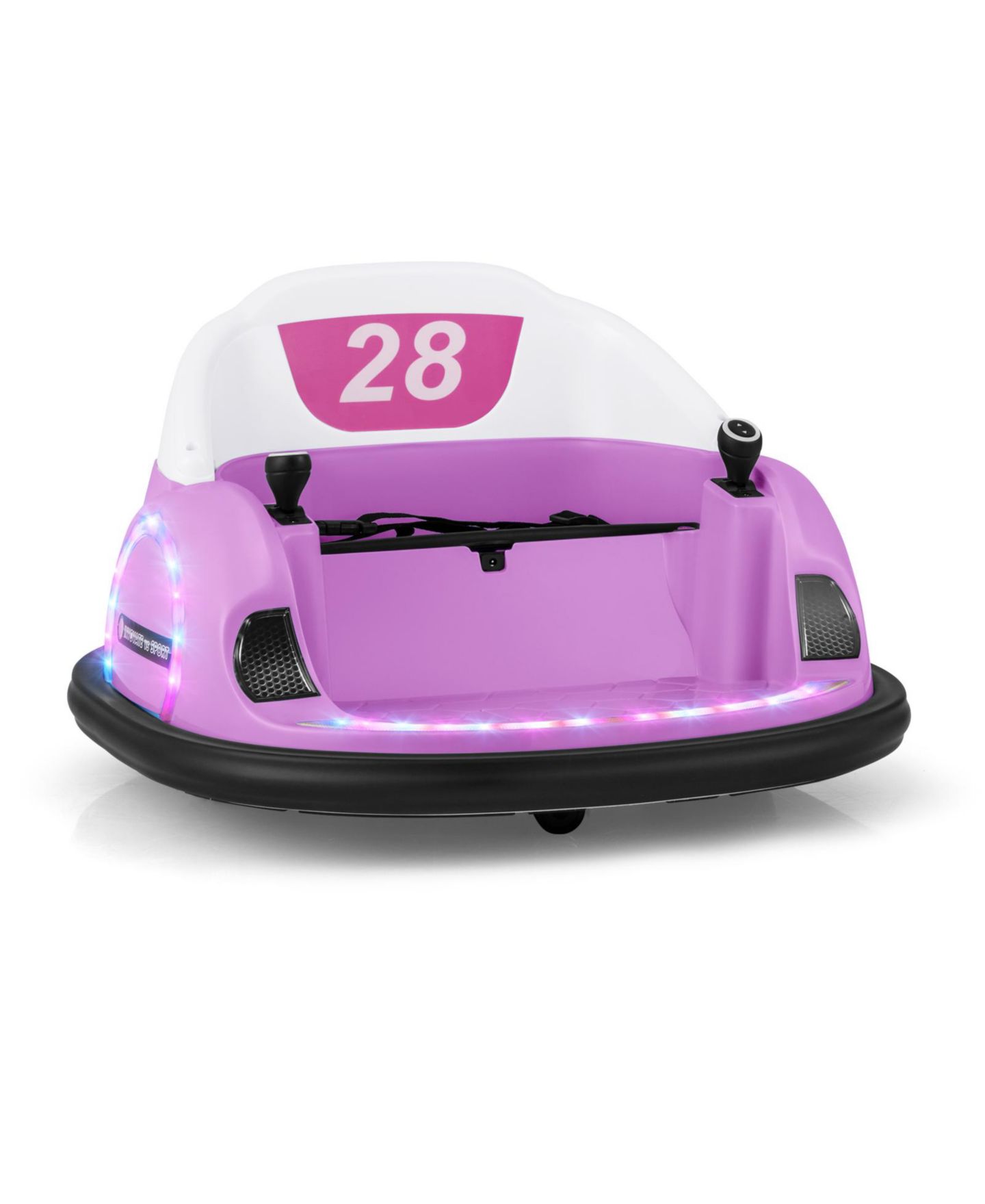 Детская игрушка HONGGE 12V 360° Spinning Bumper Car with Remote Control, LED Lights & Music, 1-Seat, Ages 18+ Months, цвет: Розовый — фото 2