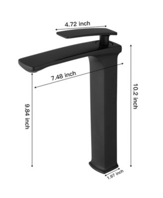 Single Hole Single Handle Bathroom Vessel Sink Faucet With Pop Up Drain Without Overflow In Polished Chrome