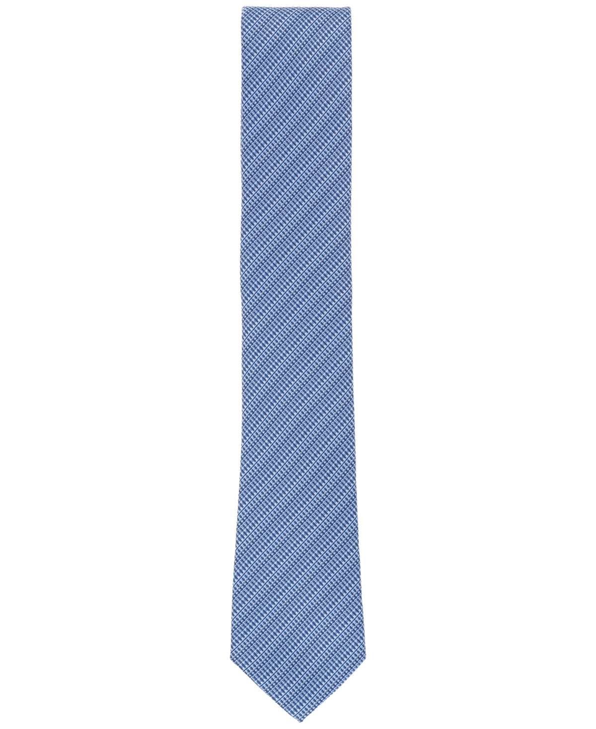 Alfani Men's Balaton Textured Stripe Tie, Exclusively At Macy's In Navy