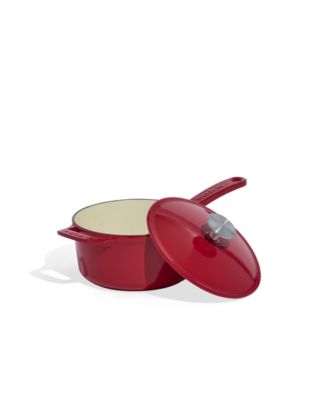 Enameled Cast Iron 2-Quarts Saucepan with Lid