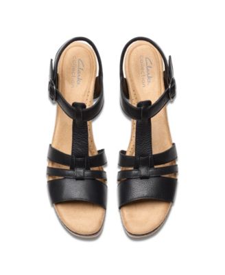 Seannah Madi Clog-Style Wedge T-Strap Sandals