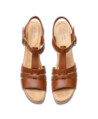 Seannah Madi Clog-Style Wedge T-Strap Sandals