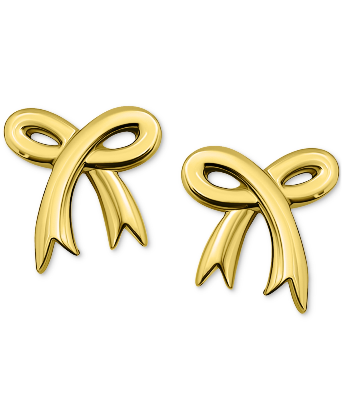 Giani Bernini Bow Polished Stud Earrings 18k Gold-plated Sterling Silver (also In Sterling Silver), Exclusively At