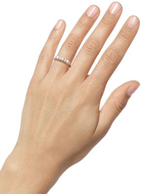 Cultured Freshwater Pearl (4-5mm) & Diamond (1/10 ct. t.w.) Ring in 10k Gold