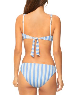 Juniors Golden Bralette Bikini Top Sunday Ruched Side Bikini Bottoms
