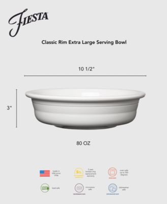 Linen Classic Rim Extra-Large Serving Bowl, 80 oz.
