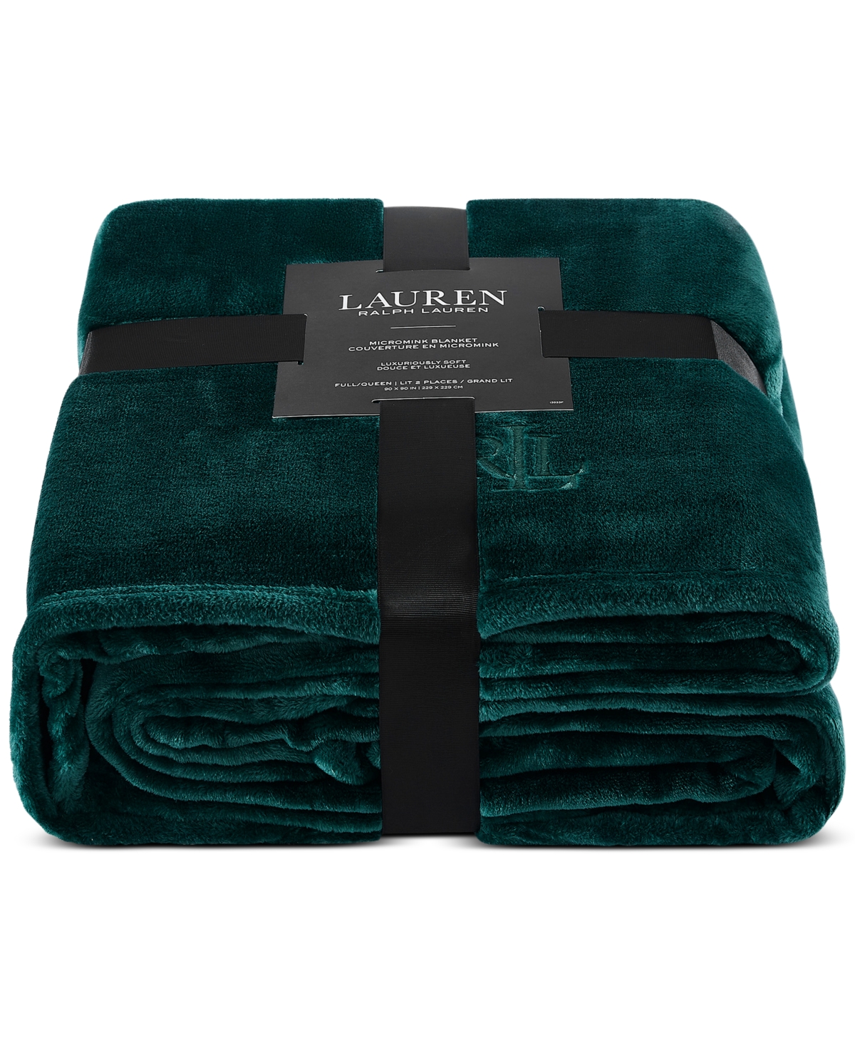 Ralph Lauren Micromink Plush Blanket, Twin In Green