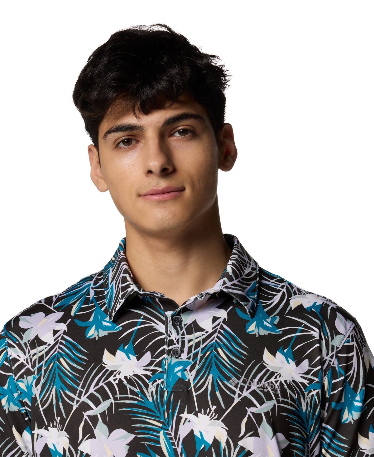 Shop Columbia Men's Super Slack Tide Ii Stretch Polo In Shark Trop