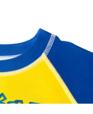 Boys Pikachu UPF 50+ Rash Guard Swim Trunks Outfit Set to