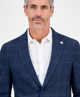 Men's Slim-Fit Plaid Stretch Sport Coat