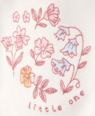 Baby Girls Cotton Little Cardigan, Bodysuit & Floral-Print Pants, 3 Piece Set