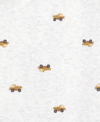 Baby Boys Short-Sleeve Construction Bodysuits, 5 Pack