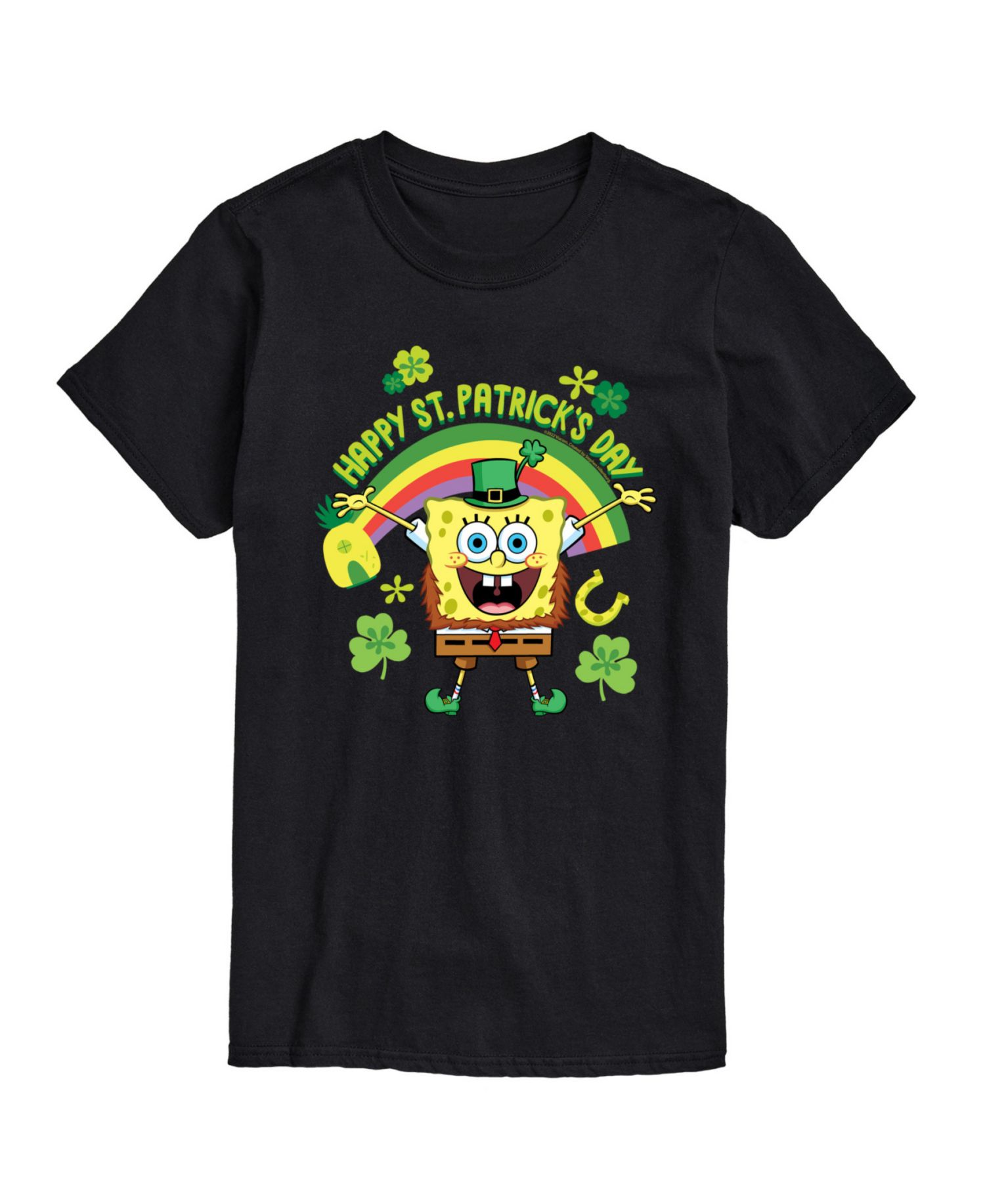 Men's SpongeBob SquarePants St Patrick's Day Short Sleeve T-Shirt