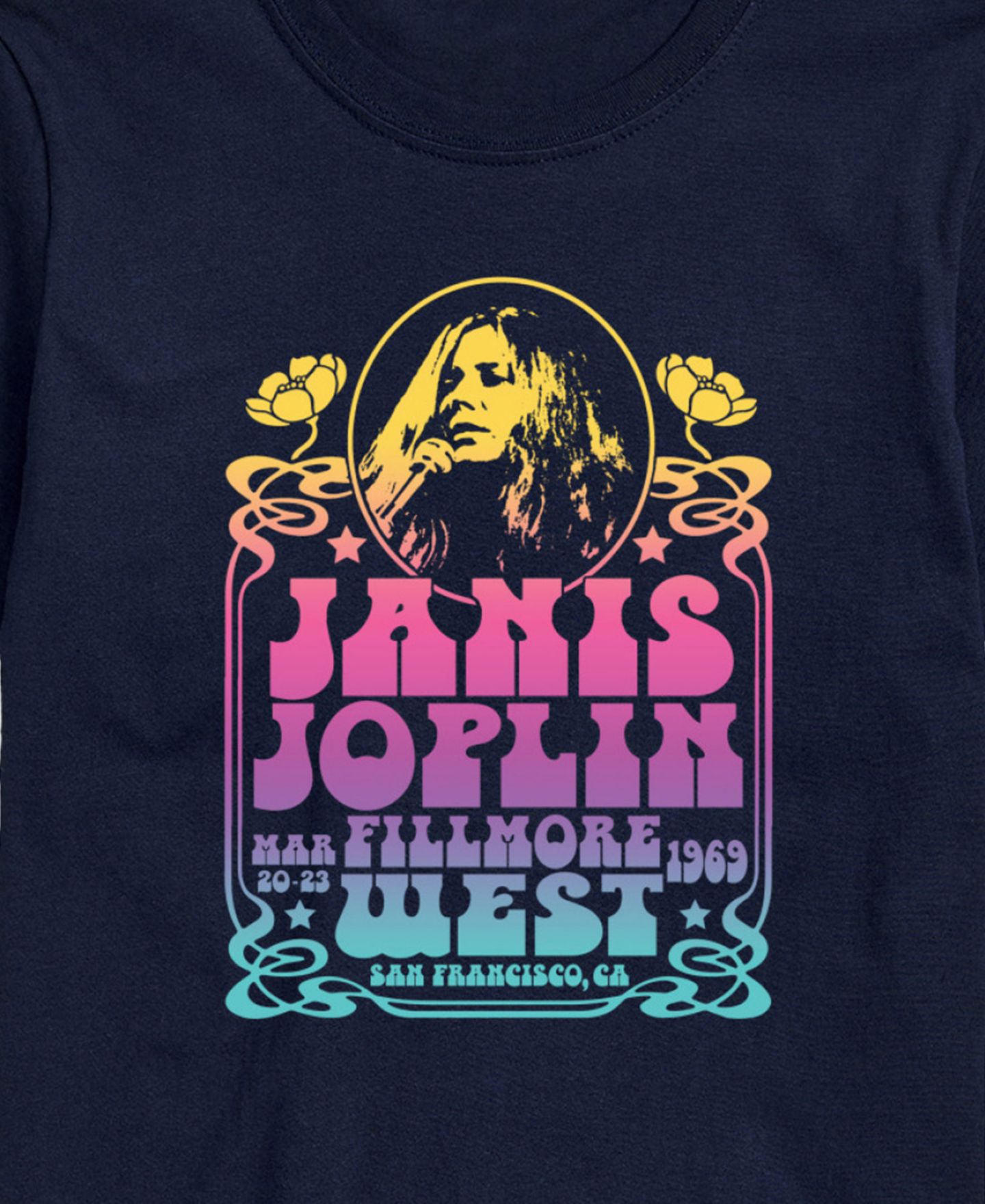 Мужская футболка AIRWAVES Janis Joplin Short Sleeve, цвет: Синий — фото 3