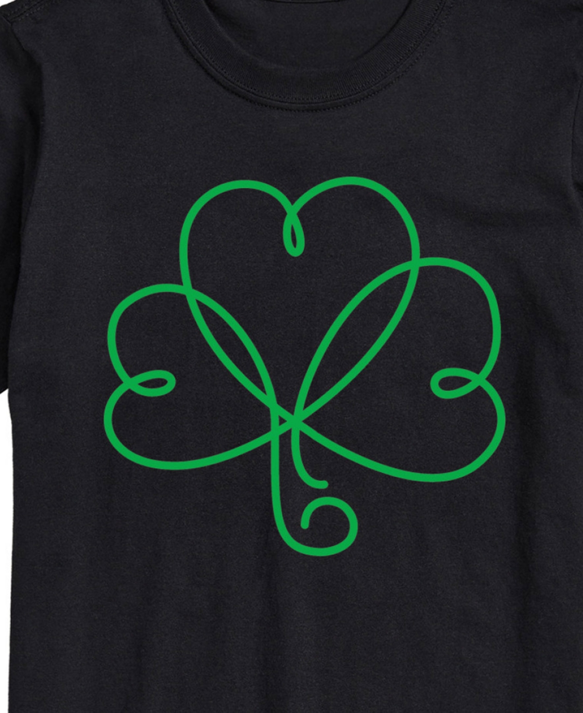 Airwaves Men's St Patrick's Day Clover Short Sleeve T-shirt In Black