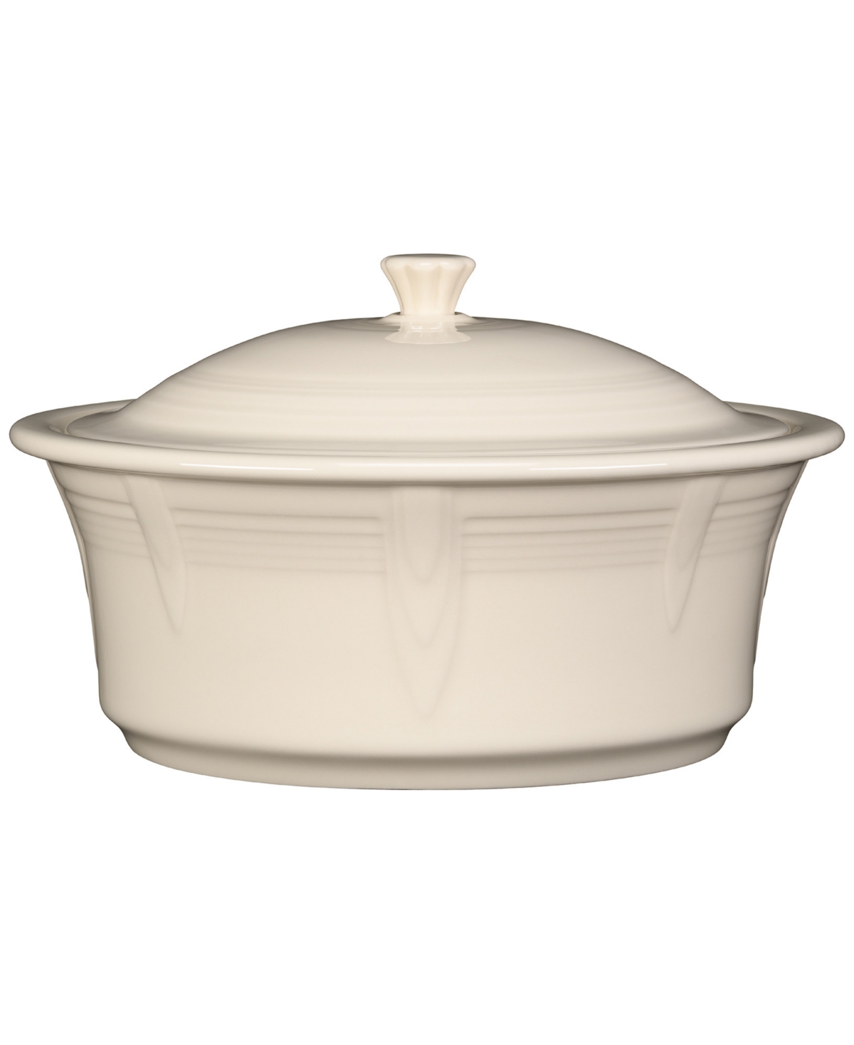 Fiesta Linen Large Round Covered Casserole 90-oz. In Brown