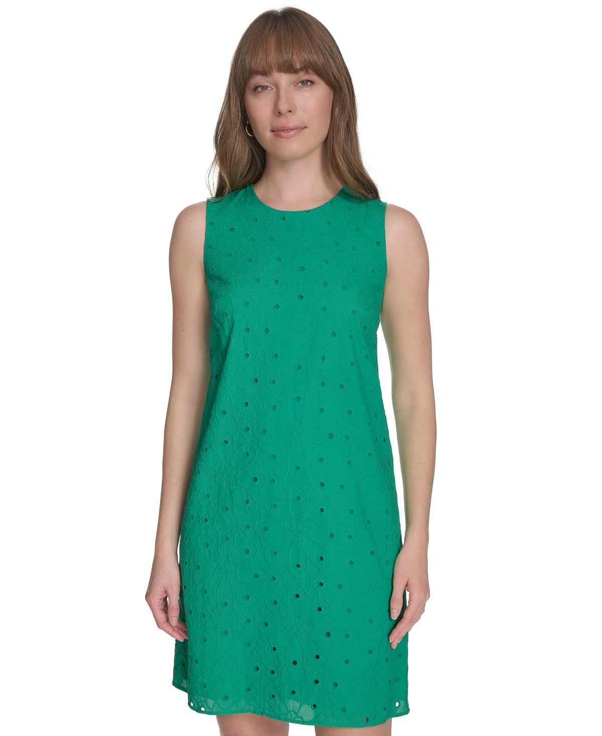 Tommy Hilfiger Women's Meadow Eyelet Sleeveless Dress In Parakeet