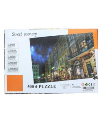 Street Scenery Night On The Town 500 Piece Jigsaw Puzzle