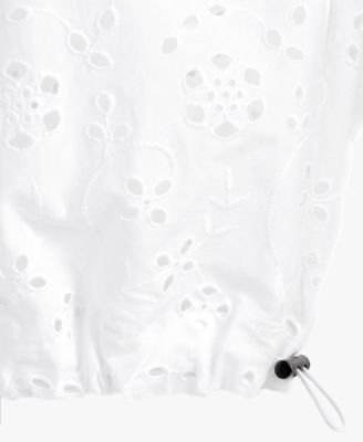 Women's Cotton Eyelet Pull-On Joggers, Exclusively at Macy's