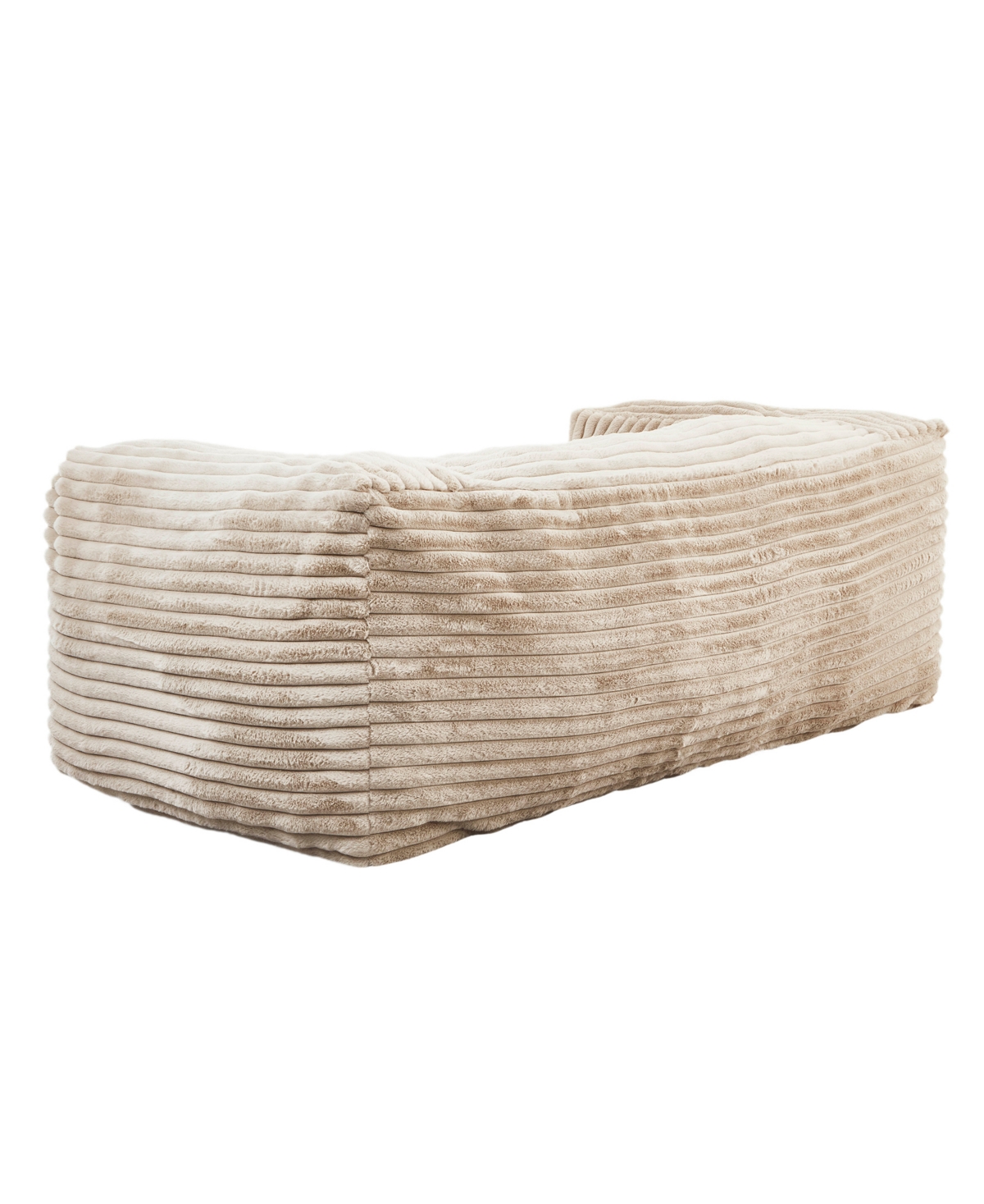 Primo International 26" Corduroy Foam Bean Bag Sofa In Brown