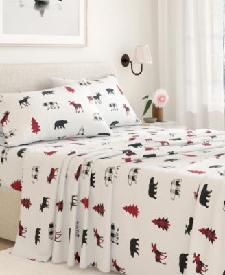 Ultra-Soft Turkish Cotton Flannel Christmas Print Sheet Set