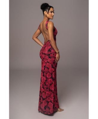 Women's Floral Front And Center Maxi Dress