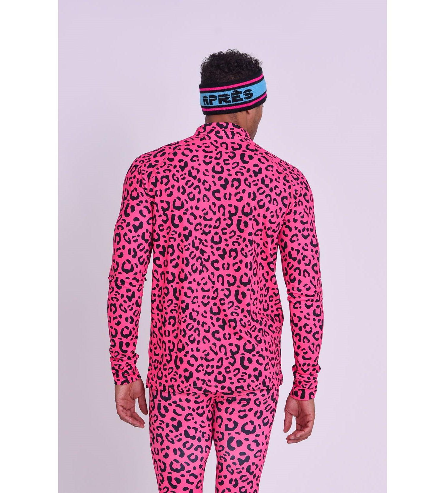 Men's Baselayer Top - Hotel California Pink Leopard