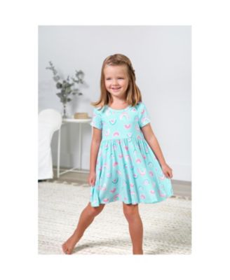 Baby Girls Spotted Leopard Short Sleeve Twirl Dress