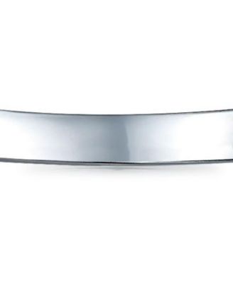 Simple Geometric 4CTW Rectangular Cubic Zirconia Emerald Cut CZ Statement Promise Ring Silver Tone Stainless Steel