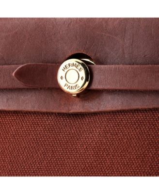 Pre-Owned Hermes PM Herbag Toile and Leather