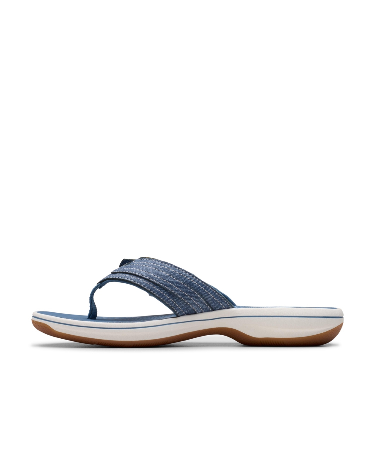 Clarks Women's Cloudsteppers Breeze Dalia Rip Tape Sandals In Dark Denim Synthetic
