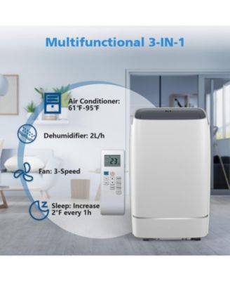 Portable Air Conditioner, 12000 BTU for Room up to 550 sq. ft, Dehumidifier & Fan, Portable AC with 3 Fan Speeds, Automatic Louver Sweep,24H Timer, Remote Control, ECO