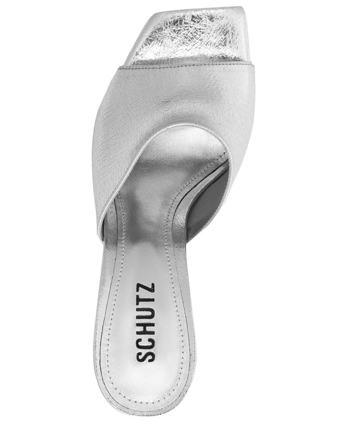Shop Schutz Women's Nattie High Stiletto Sandals In Silver