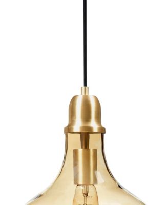 9" Auburn Bell Shaped Hanging Glass Pendant Light