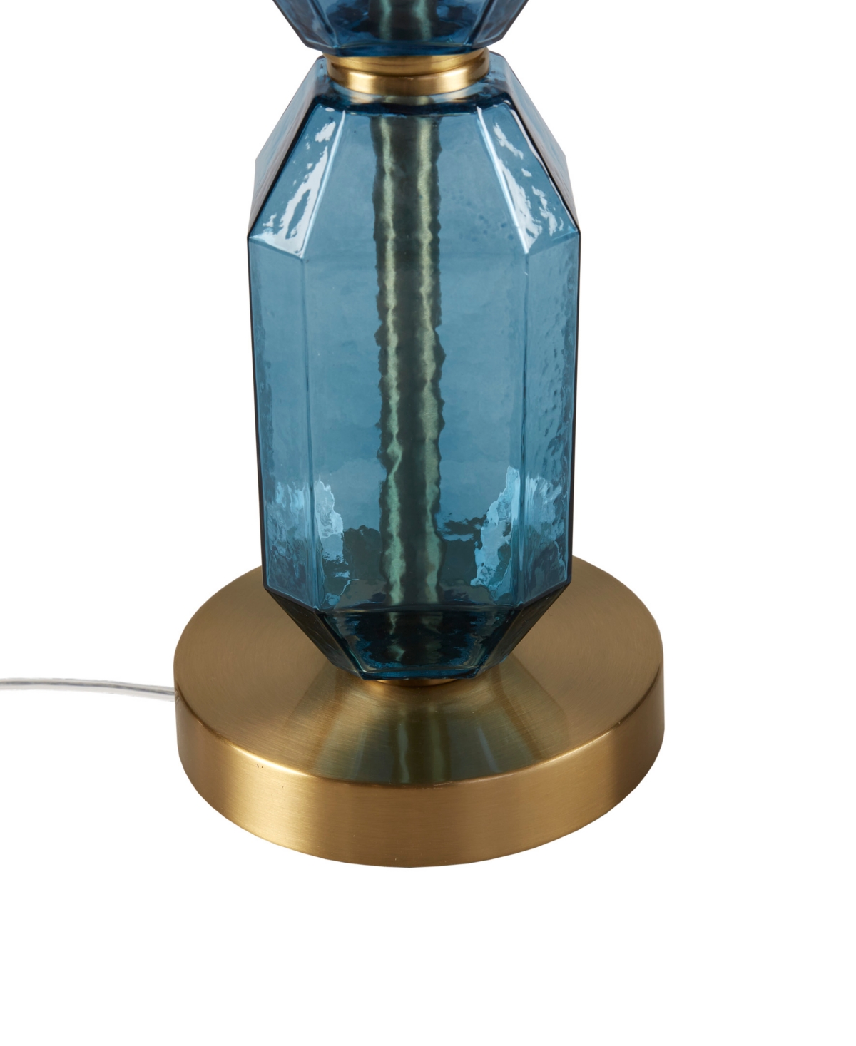 510 Design 26.5" Zirconia Faceted Glass Table Lamp In Blue