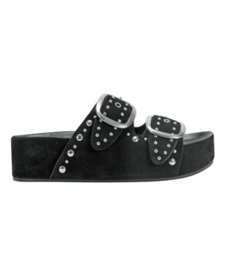 Women's Sayge Studded Double Band Flatform Sandals