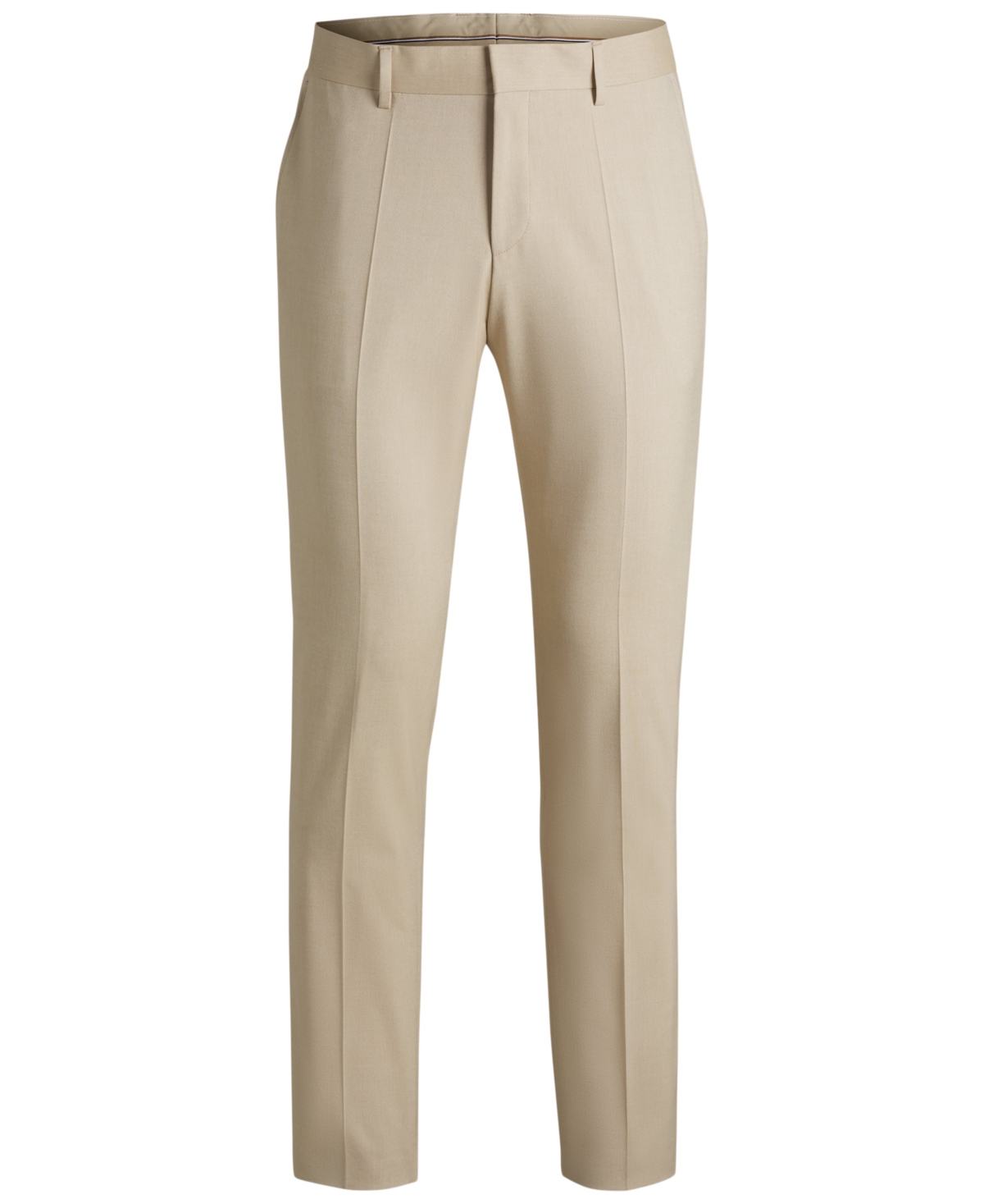 Hugo Boss Boss By  Men's Stretch Chiffon Formal Trouser Pants In Open Beige
