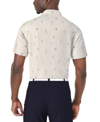 Men's Drink-Print Short-Sleeve Polo Shirt