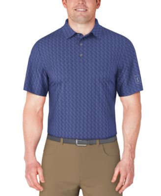 Men's Short Sleeve Pineapple Print Conversational Golf Polo Shirt
