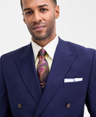 Men's Classic-Fit Solid Double-Breasted Suit Separate Jacket