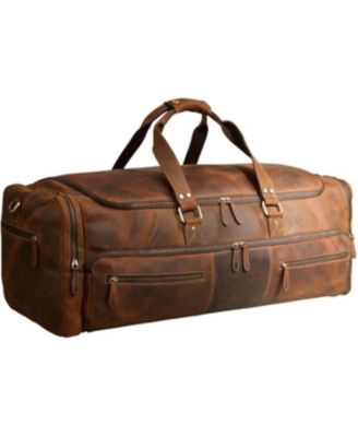 100% Full Grain Leather Duffel Bag - Only Duffel You will Need