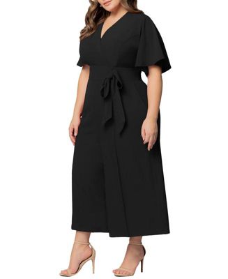 Plus Size Evelyn Cropped Wide Leg Jumpsuit