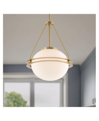 Saturna 13" Modern Pendant Ceiling Light Fixture Dining Room Over Table Kitchen Island Globe Soft Gold Finish