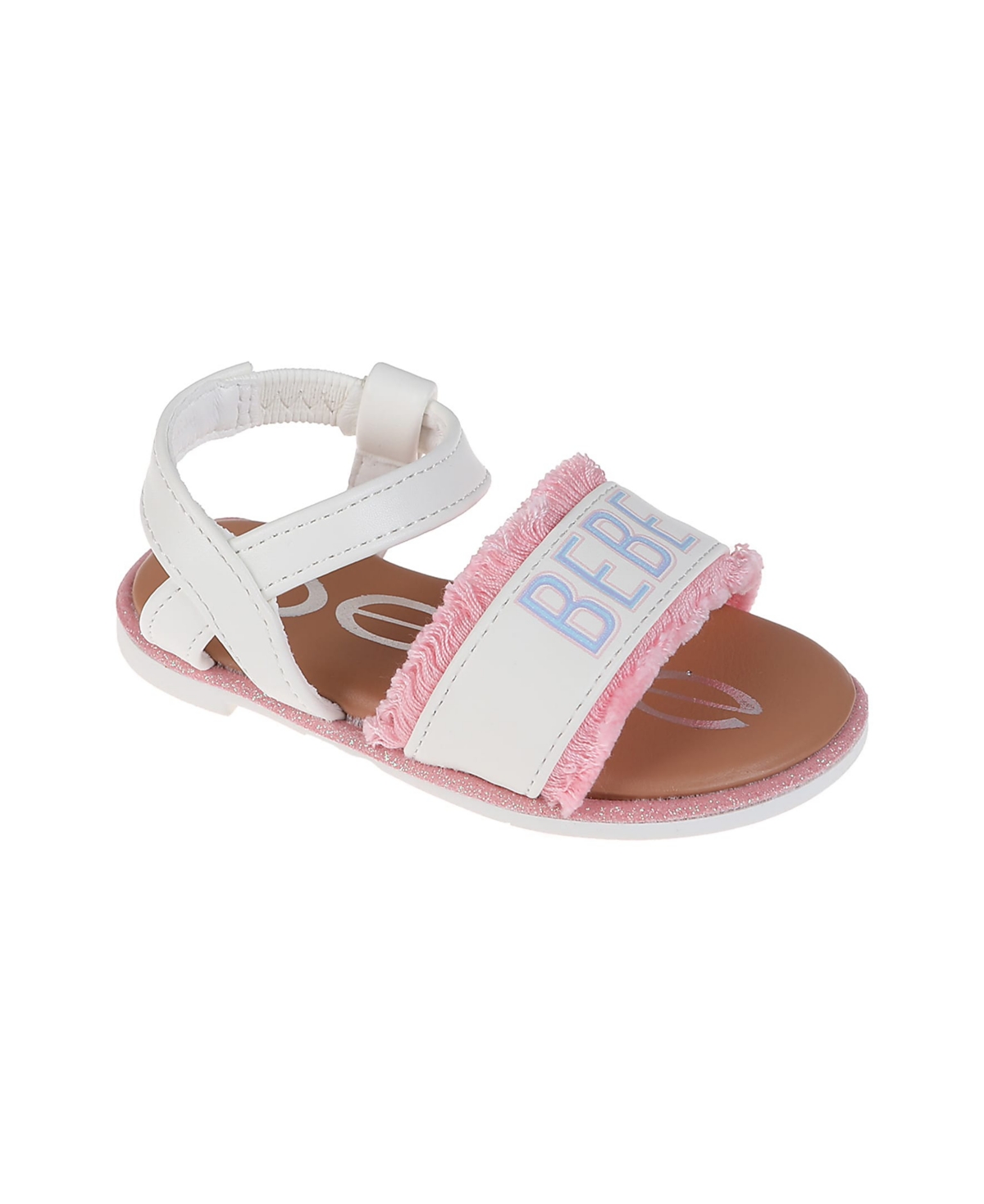 Bebe Toddler Girls Trendy And Comfortable Sandals In White Multi