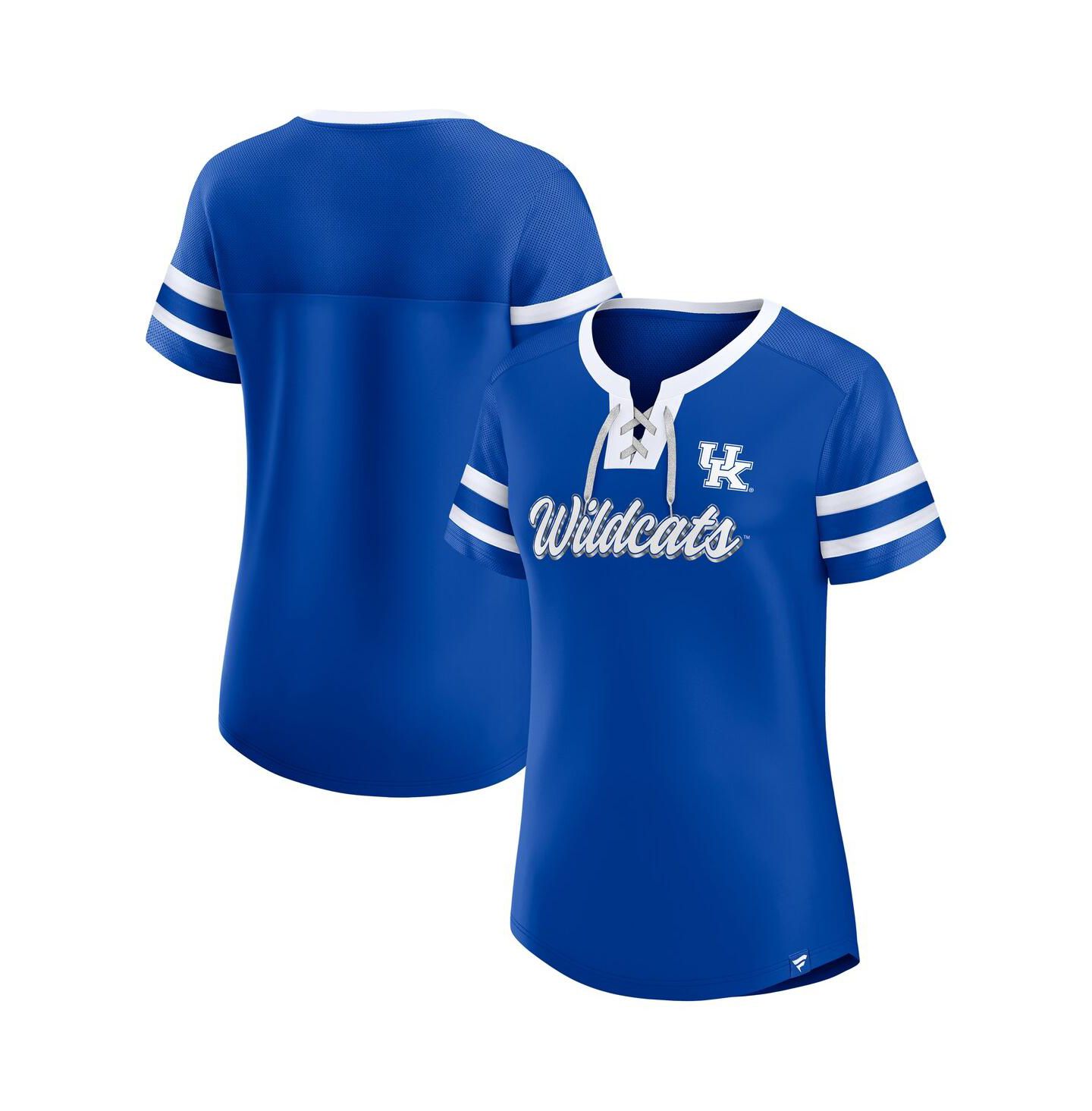 Женская футболка Fanatics Royal Kentucky Wildcats Iconic Athena Lace-Up — фото 1