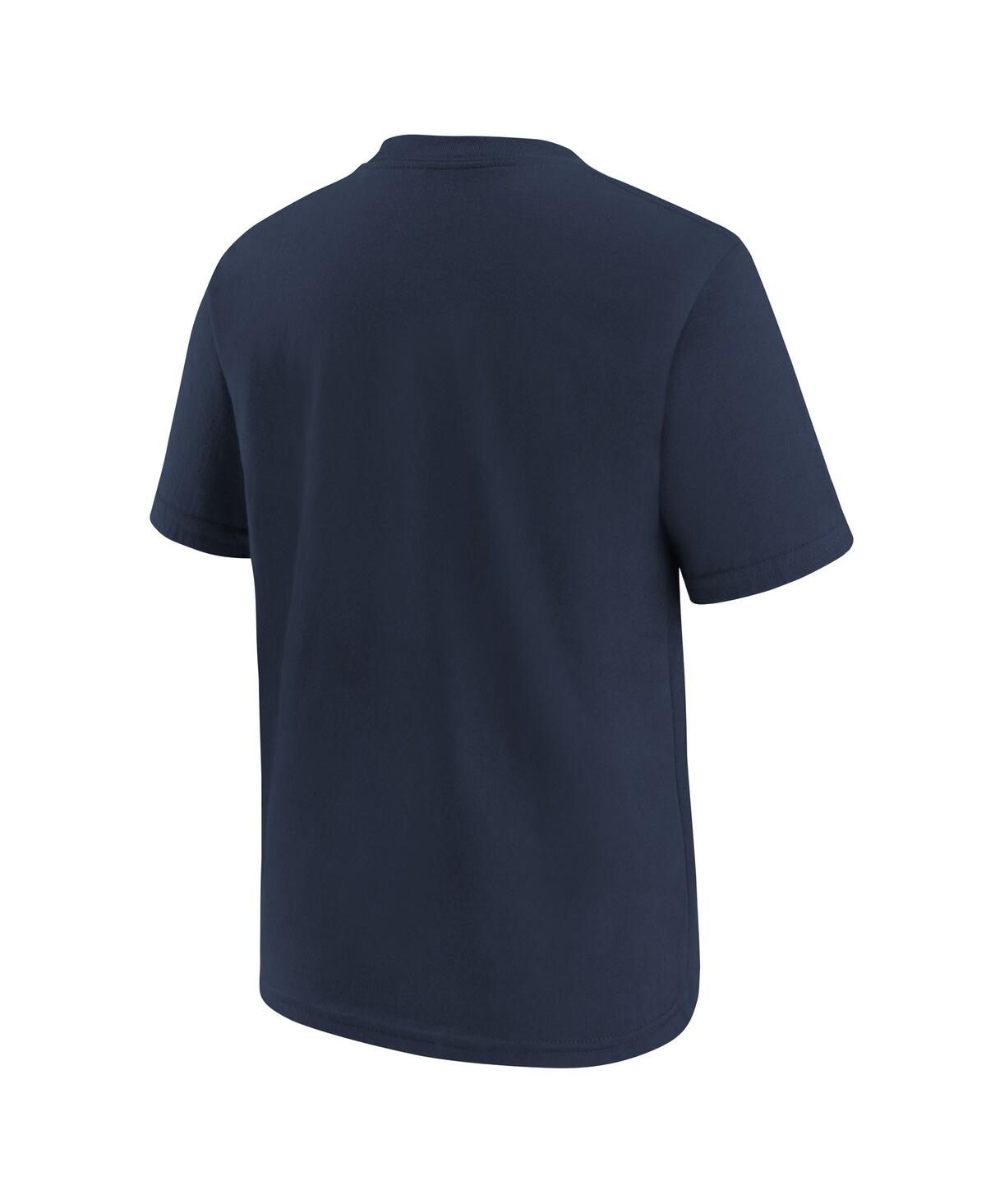 Jordan Big Boys And Girls Navy Memphis Grizzlies Essential Cities T-shirt In Blue