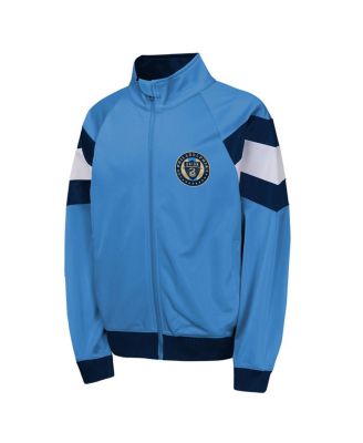Big Boys and Girls Blue Philadelphia Union Field General Track Full-Zip Jacket